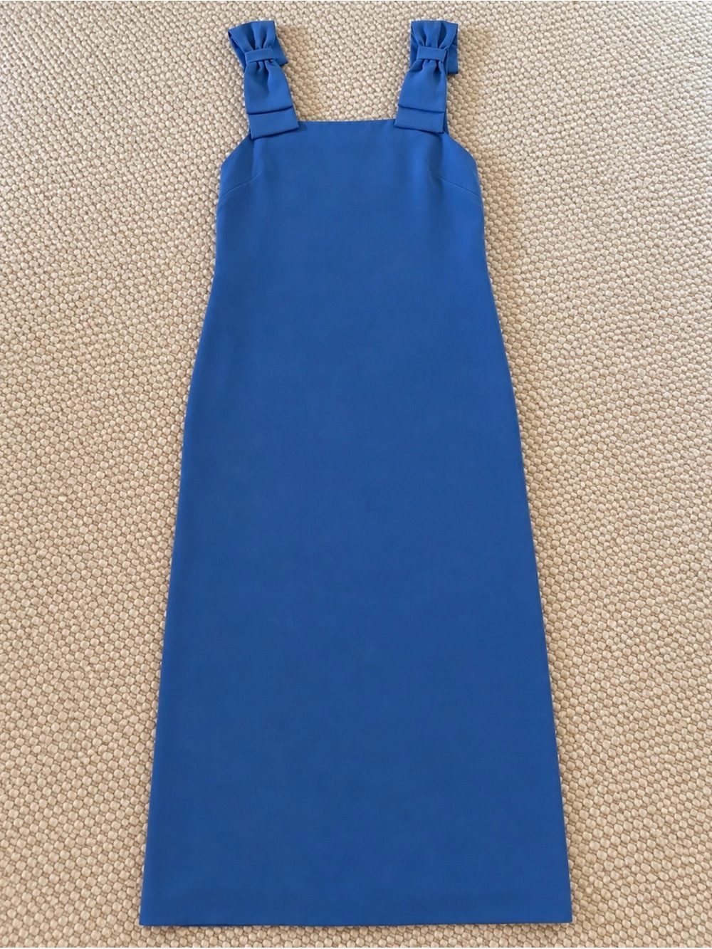 Lilly Pulitzer Cobalt Blue Square-Neck Maxi Dress with Bow Straps
